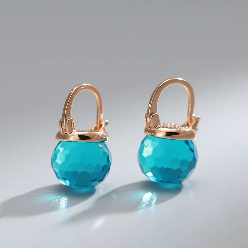 Crystal Earrings in Gold