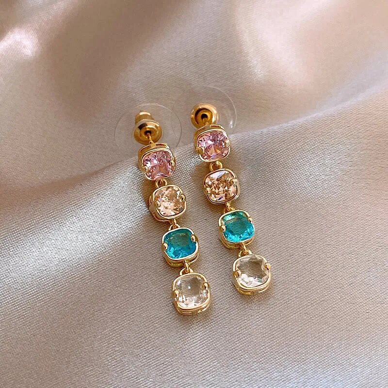 Elegant Colorful Dangling Earrings