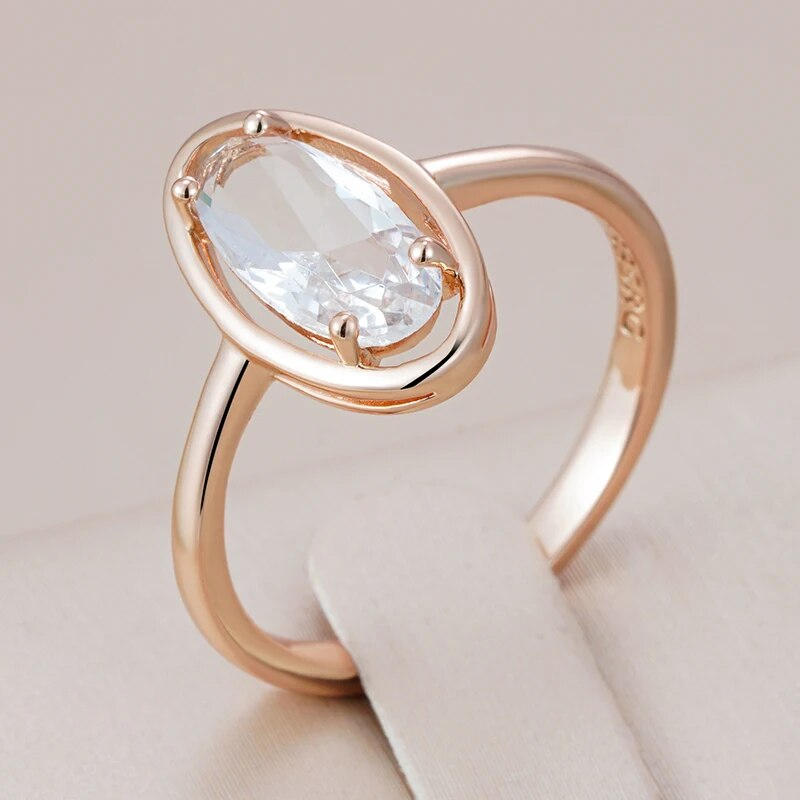 Elegant White Crystal Ring