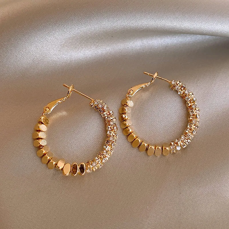 Elegant Bright Golden Earrings