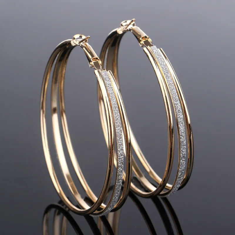 Vintage Golden Bright Hoop Earrings