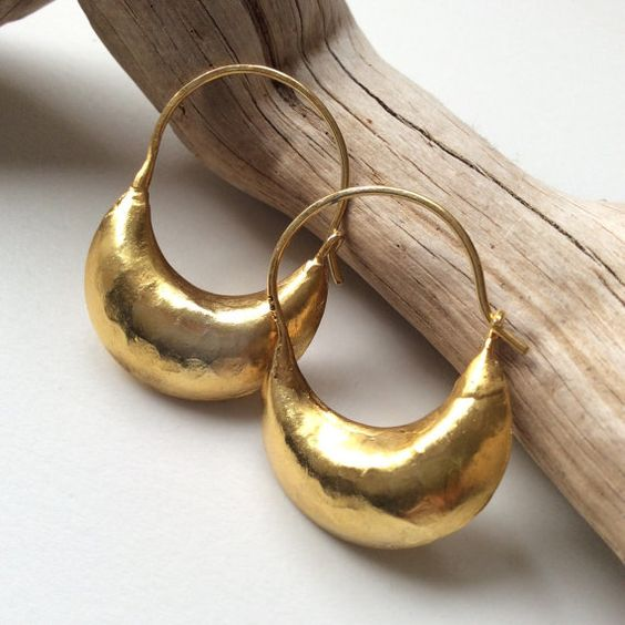 Vintage Golden Basket Earrings