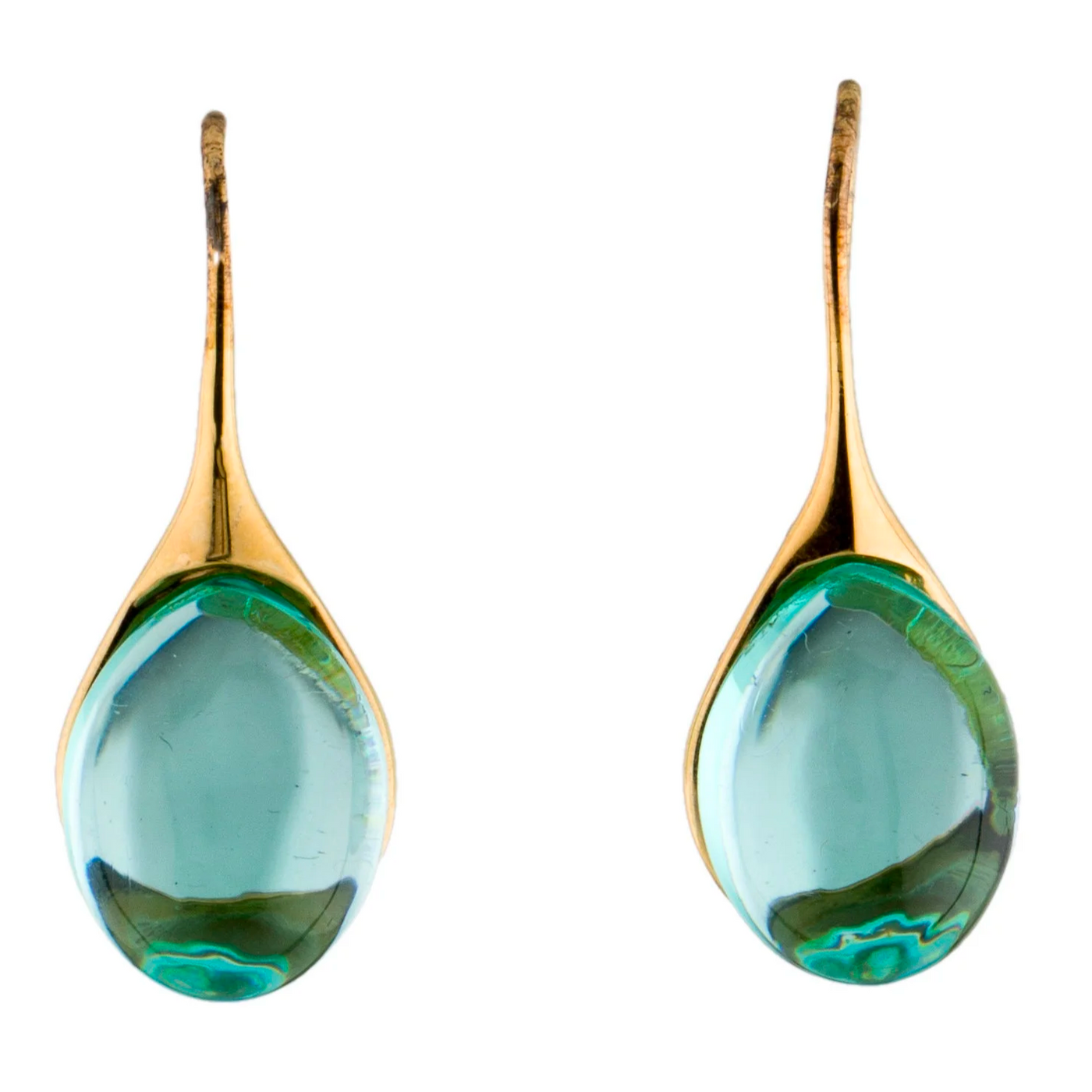 Vintage Turquoise Crystla Drop Earrings