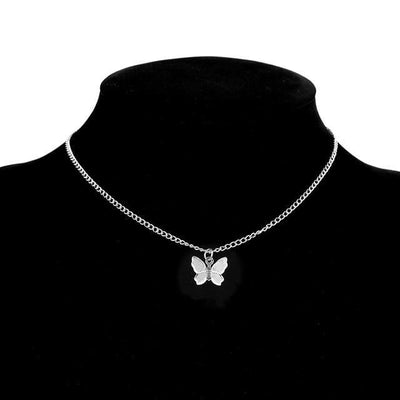 Silver and Gold Plated Butterfly Necklace